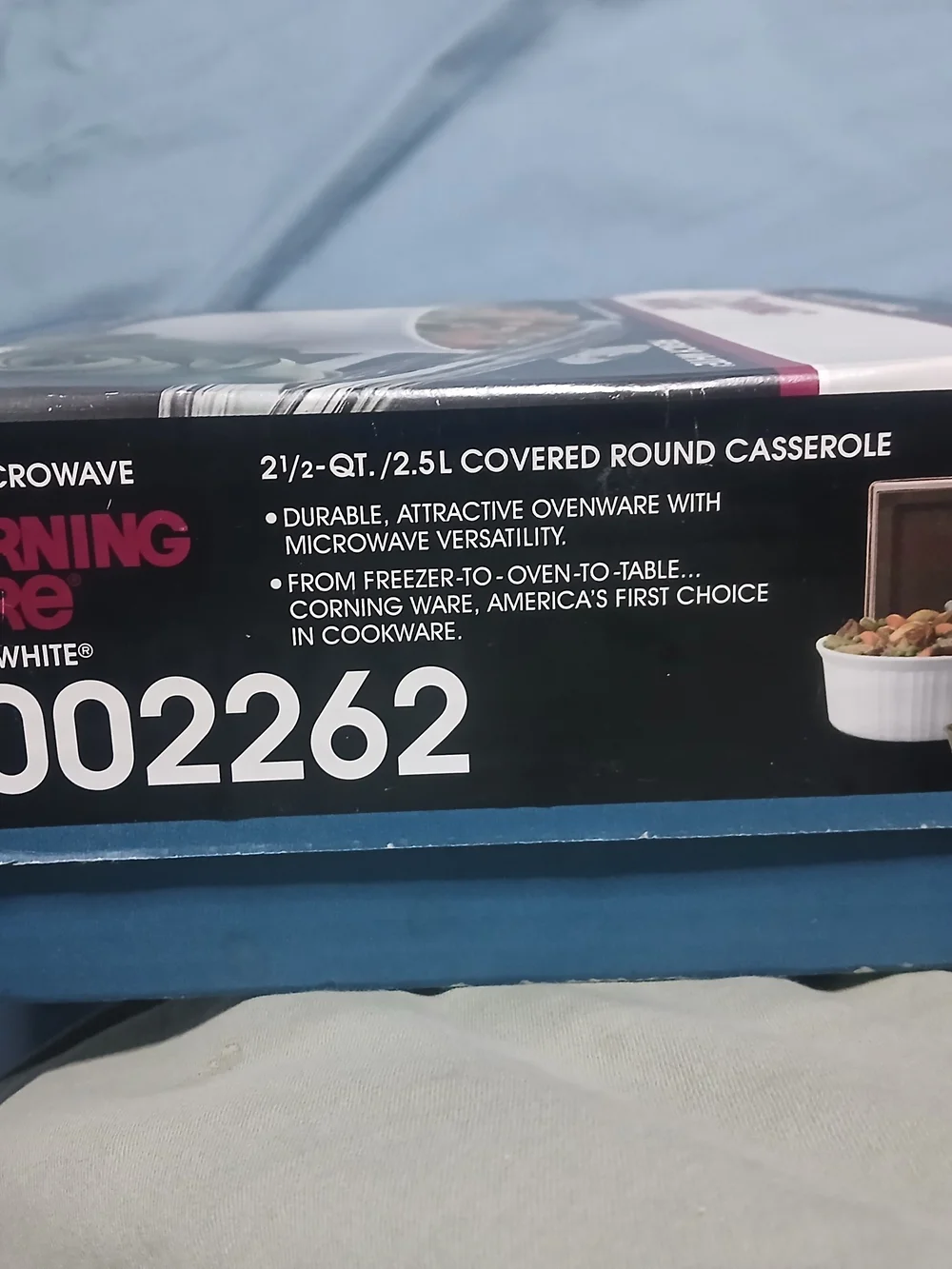 CorningWare French White Covered Round Casserole - White
